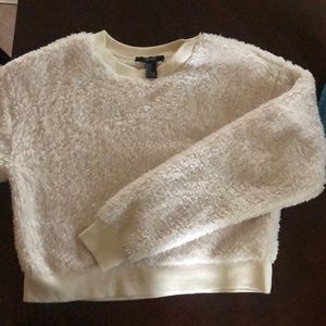 Forever 21 creamed fuzzy sweater size small